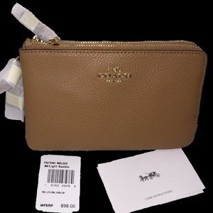 Coach Light Saddle Wristlet